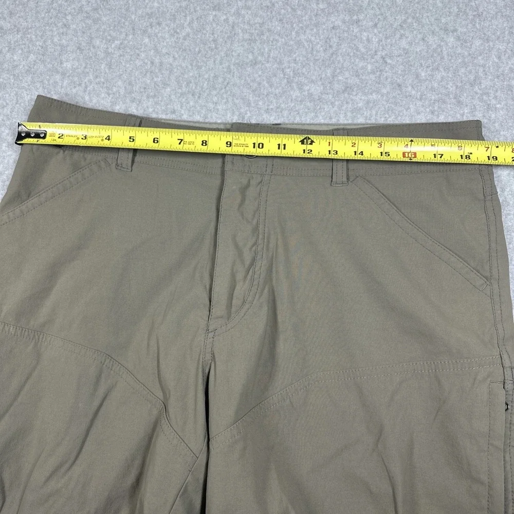 Kuhl Radikl Cargo Hiking Shorts Size 36x8 Khaki Nylon Outudoor Trails Gorpcore